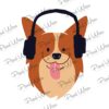New Project (2) copy a dog wearing headphones