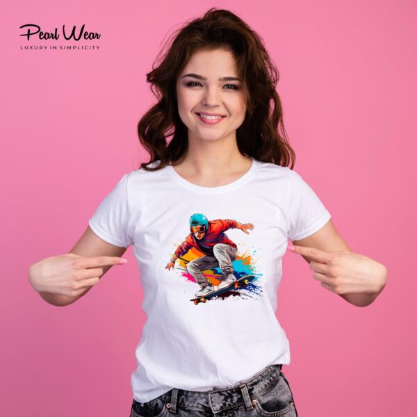 Skater T-Shirt 220 GSM – Bold Skateboarding Streetwear Tee Skater T-Shirt 220 GSM – A premium cotton streetwear tee with a bold skateboarding vector design, perfect for skaters and urban fashion lovers.