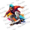 skateboard vector cartoon t shirt design white background 4 (1) a man riding a skateboard