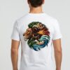 AURO Lion Graphic T-Shirt Black AURO Lion Graphic T-Shirt with a vibrant, artistic lion print on the back and AURO branding on the front.