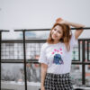 Cute Stitch Cartoon T-Shirt – Fun & Adorable Design Cute Stitch Cartoon T-Shirt with a Stitch and hearts print on the front.