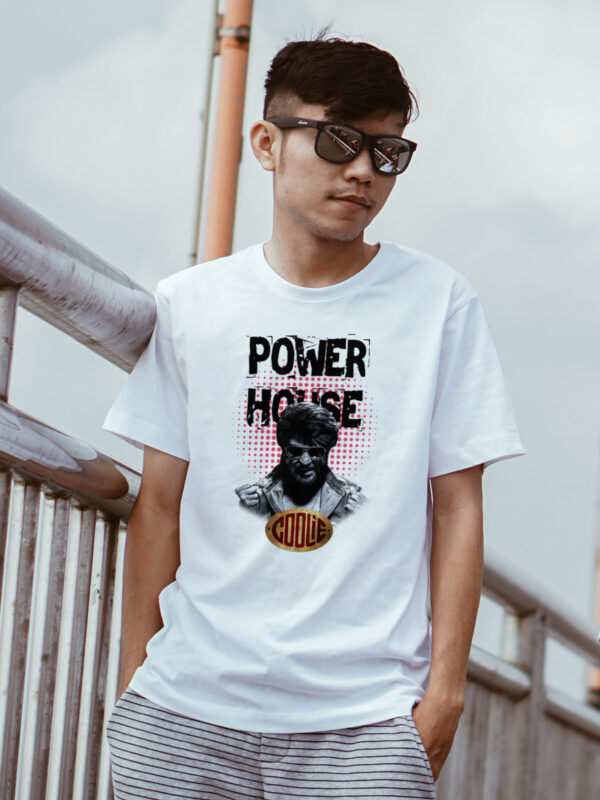 Coolie Power House T-Shirt Rajinikanth fan graphic design