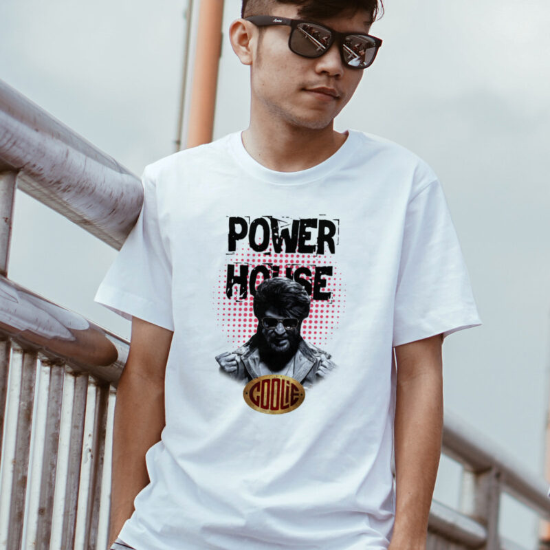 Coolie Power House T-Shirt Rajinikanth fan graphic design