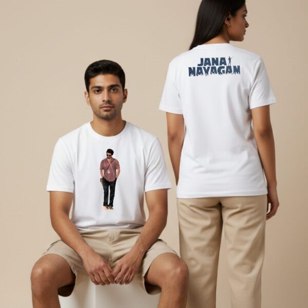 Thalapathy Vijay Jana Nayagan T-Shirt 220 GSM casual walk fan edition
